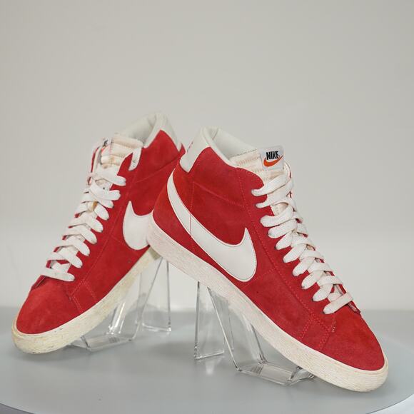 Nike Blazer High Suede VNTG Crimson Red - Size 11.5 - Picture 4 of 9